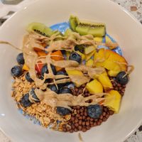 Vegan yogurt bowl at KoRo Cafe in Milan