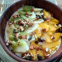 Mango bowl at Living Table Bangkok in Bangkok