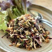 Burmese tealeaf salad  at Living Table Bangkok in Bangkok