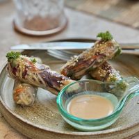 Fresh spring rolls  at Living Table Bangkok in Bangkok