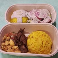 Take out. Falafel rice bowl and vegan tapsilog. at Planted Bodega in Metro Manila