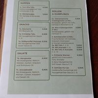 Vorspeisenkarte at Mong Mo in Leipzig