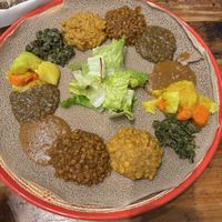 A double order of the Veggie Combo   at Lalibela Ethiopian Cuisine in Redding
