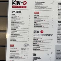 Appetizer Menu  at Kin-D Thai Kitchen in Redondo Beach