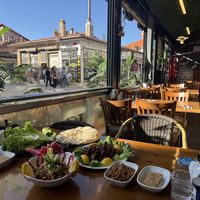 I took a picture before they brought out the roasted eggplant salad. It was also amazing!  at Kervan Urfa Sofrası in Kepez