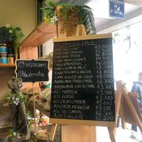 The list of conservas (preserves).  at La Demetra in Concepcion
