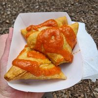Samosas at Douglass Loop Farmers Market  in Louisville