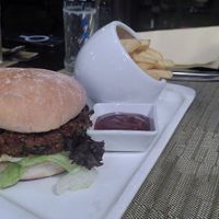 Bean burger at Fusion in Gran Canaria