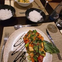 Curry and veggies with tofu. at Fusion in Gran Canaria