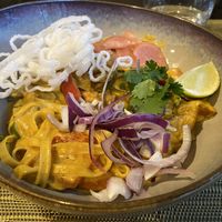 Northern Thai rice noodle curryy  at Fusion in Gran Canaria