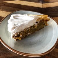 Torta de banano con crema de coco at Herbívoro -  Av. Suba in Bogota