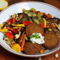 Falafel Salad at Herbívoro -  Av. Suba in Bogota