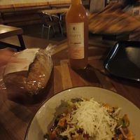 Bread, salad, and kombucha at Herbívoro -  Av. Suba in Bogota