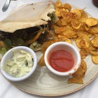 Pita de Falafel - super rico! at Herbívoro -  Av. Suba in Bogota