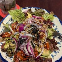 Vegan salad at Bodega El Pimpi. in Andalucía