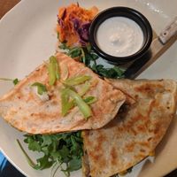 Black bean quesadillas at Live Organic Food in Toronto