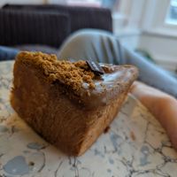 Biscoff croissant cube at The Bakehouse West in Wirral