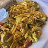 Bandera tofu scramble with sourdough toast and hashbrowns   at Luna Park Cafe in Seattle