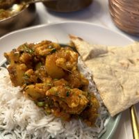 Aloo gobi with roti  at Namaste Indian in Tupelo