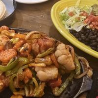 Vegan Fajitas (Vegetarian Fajitas minus the cheese and sour cream) at Tres Amigos in Cheyenne