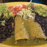 Vegan Spinach Enchiladas at Tres Amigos in Cheyenne