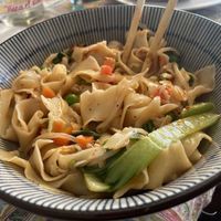 Vegan spicy noodles  at WONDMO - 王华峰潼关肉夹馍 in Barcelona
