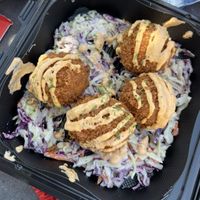 fried mac and cheese balls!!😍  at We Be Grubbin' - Pop Up in San Diego