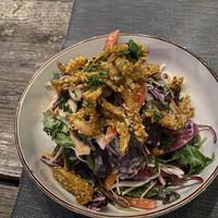 Salad bowl with calamari at Villa Vegana in Mallorca