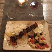 Greek inspired food   at Villa Vegana in Mallorca