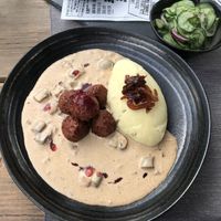 Swedish “meatballs"  at Villa Vegana in Mallorca