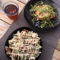 Caesar salad and lasagna   at Villa Vegana in Mallorca