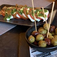 ‘Mozzarella’ salad   at Villa Vegana in Mallorca