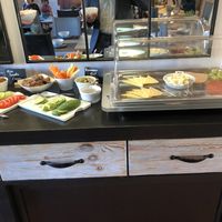 One of the most extravagant and lovely breakfast buffets to experience... many of the items are homemade. This photo just shows one third of it. at Villa Vegana in Mallorca