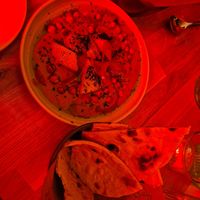 Celeriac katsu with crispy chickpeas and flatbread at Vessel in Edinburgh