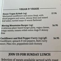 Menu  at The Greyhound Inn in Maryland