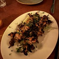 Oyster mushroom skewers  at aíso in San Francisco