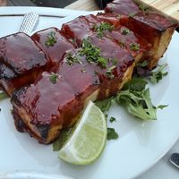 pineapple bbq skewer  at aíso in San Francisco