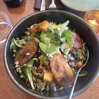 Mixed salad with plantains   at aíso in San Francisco