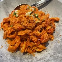Turmeric scented fusilli pasta at Equinox Restaurant in Washington