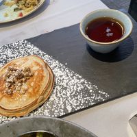 Vanilla cashew griddle cakes at Equinox Restaurant in Washington