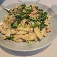 Fusilli with mushroom “cream"  at Equinox Restaurant in Washington