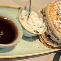 Chocolate chip griddle cakes  at Equinox Restaurant in Washington