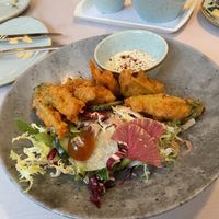 Tempura of Local Zucchini Blossoms  at Equinox Restaurant in Washington