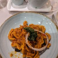 Heirloom tomato pasta at Equinox Restaurant in Washington