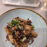 Teriyaki mushroom noodles at Equinox Restaurant in Washington