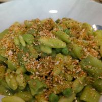 Spinach fusiili pasta at Equinox Restaurant in Washington