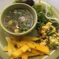 Vegan brunch plate at Equinox Restaurant in Washington