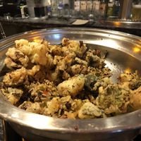 Brunch buffer cauliflower tempura at Equinox Restaurant in Washington