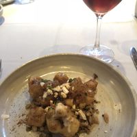 Our favorite. TempuraCauliflower with maple, soy, and a whole lot of excellent  at Equinox Restaurant in Washington