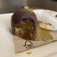 yummy pistachio chocolate at Grezzo Raw Chocolate in Rome